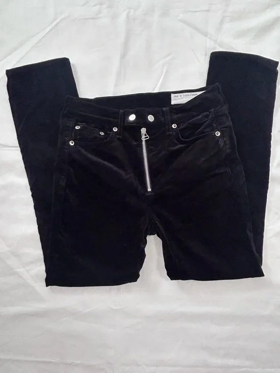Rag & Bone Black Dojo Velvet Pant 27 - Picture 14 of 16